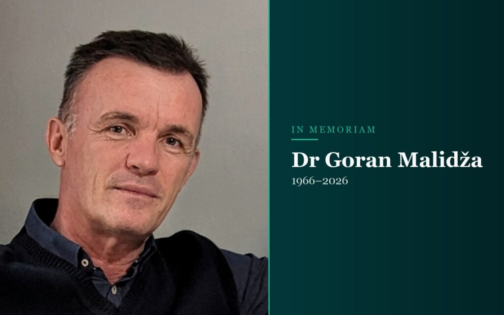 In Memoriam: Dr Goran Malidža (1966–2026)